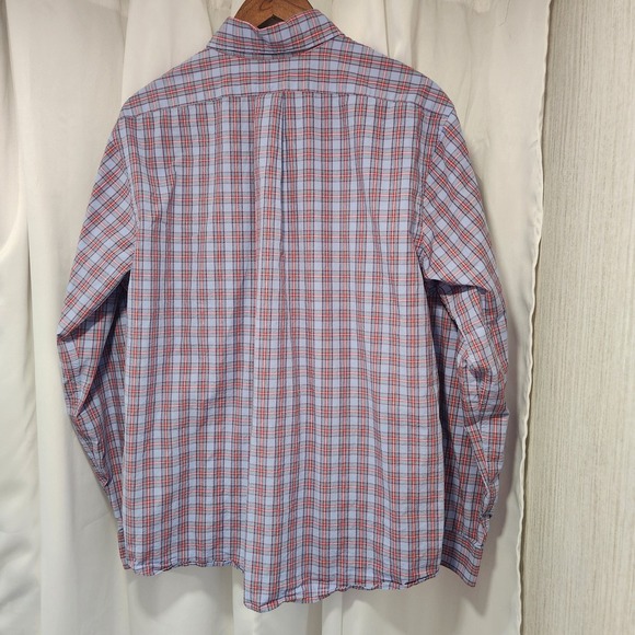 Men's BROOKS BROTHERS Blue Or Lavender‎ Red Blue Sleeve Shirt Size L - Picture 3 of 3